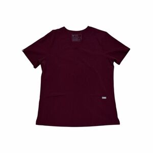 Figs FreeX Burgundry Casma Scrub Top Size Medium Nurse Doctor Hospital